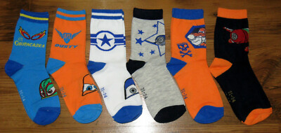 6 Paar Disney Planes Socken Gr. 23-26, 27-30, 31-34 Mode für Jungen Strümpfe