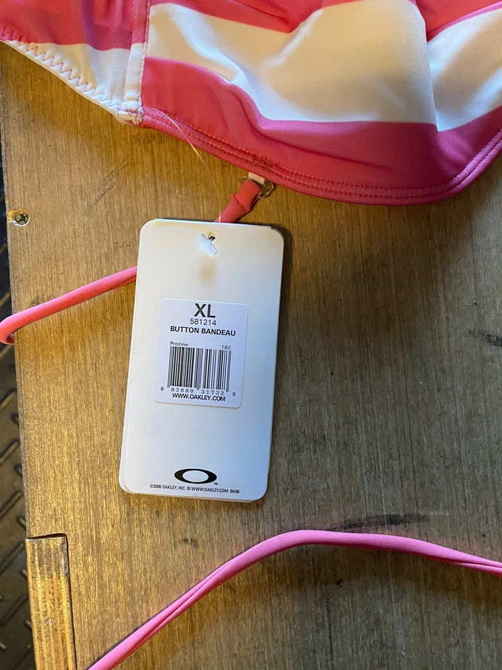 Oakley Mujer Bikini Botón Bandeau Impecable Talla XL Nuevo Foto 2 de 3