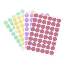 Pastel Color Coding Dot Stickers 19mm for Labeling Circles 3/4 Inch for Crafts