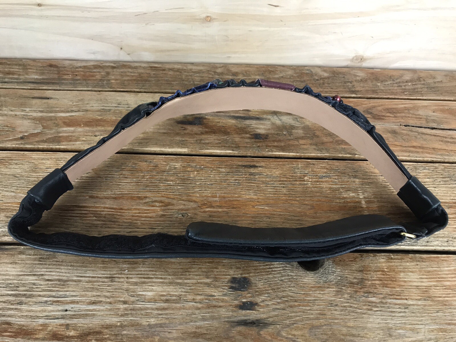 VTG Handmade? Leather Patchwork Statement Belt We… - image 6