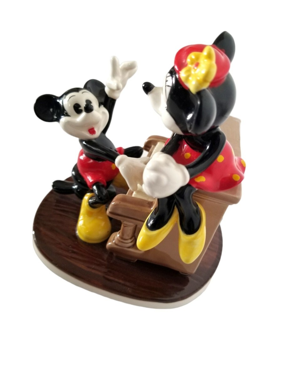 Vintage Disney Mickey And Lovely Minnie Mouse Piano Musical