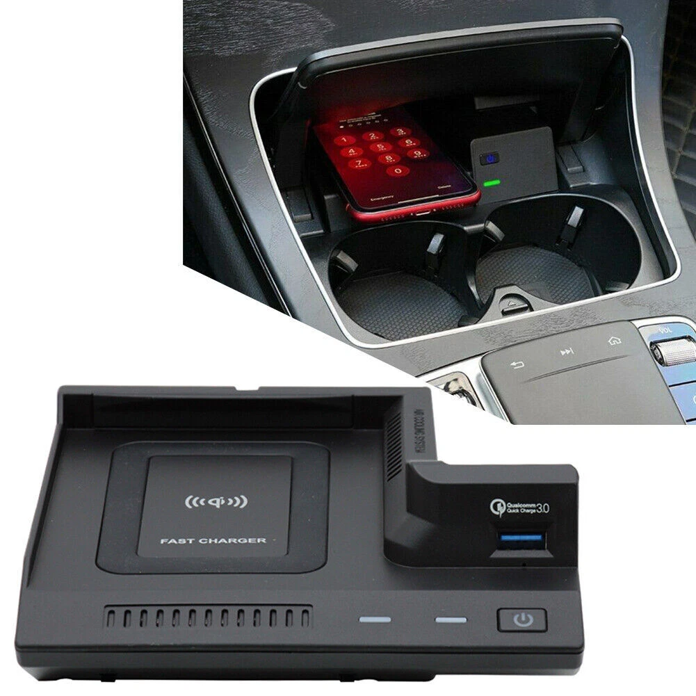 Fit Mercedes Benz C Class GLC 15 20 Wireless Charger Phone Fast