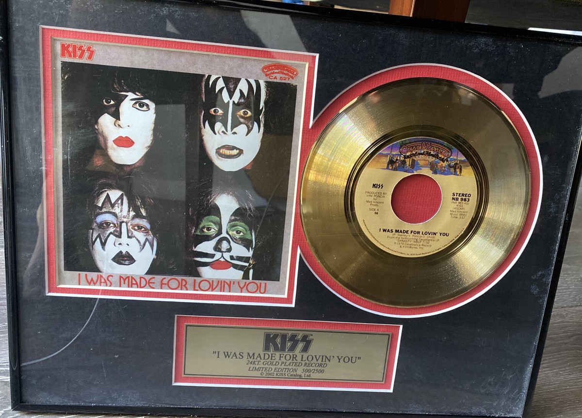 KISS 'I WAS MADE FOR LOVIN' YOU' 24 KT. GOLD PLATED RECORD | eBay