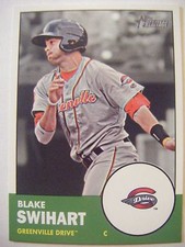 BLAKE SWIHART 2012 Topps Heritage Minors RED SOX DRIVE baseball card ORIOLES #56