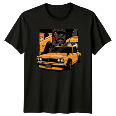 JDM Yellow Car Japanese Herren T-Shirt Damen Tee Grafik Unisex Top