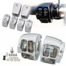 Handlebar Switch Housing Covers Button Caps For Harley Sportster XL1200 883 Dyna