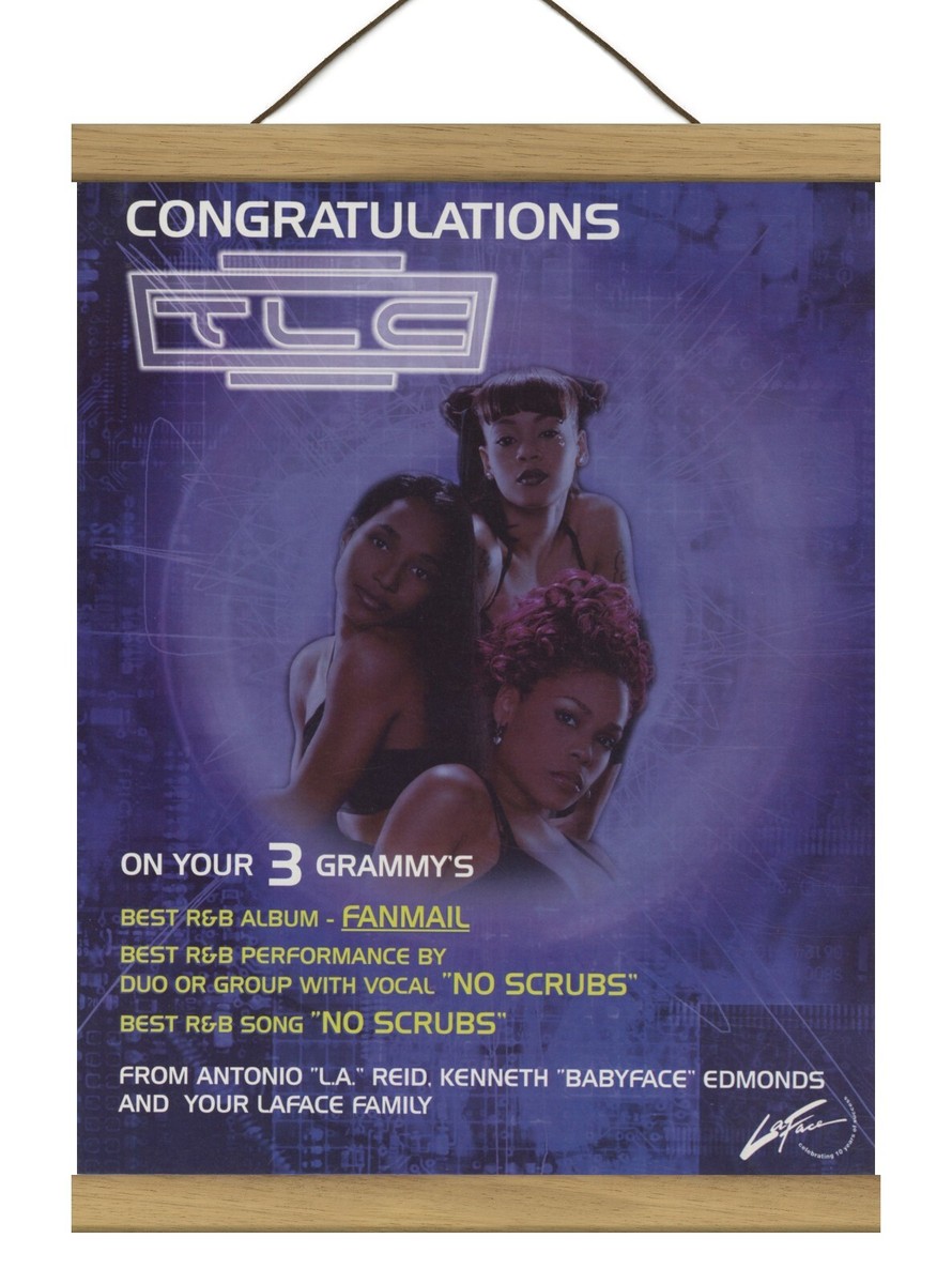 TLC Fanmail/No Scrubs Original Promo Ad, Mounted w/Magnetic Frame