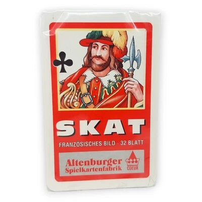 ASS ALTENBURGER Skatkarten Schultheiss 32 Blatt Skat Französisches Bild Altenburger Spielkarten