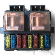 Car Power Distribution Blade Fuse Box Block Holder Fit For 2 Way Circuit Relay