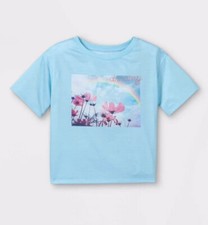 Art Class Girls Light Blue Dreamy Floral T Shirt Size Small 6/6x New With Tags