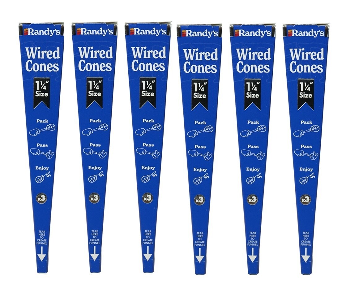 RANDY'S WIRED CONES 1 1/4 Size/ 6 PACKS/ 3 cones per pack | eBay