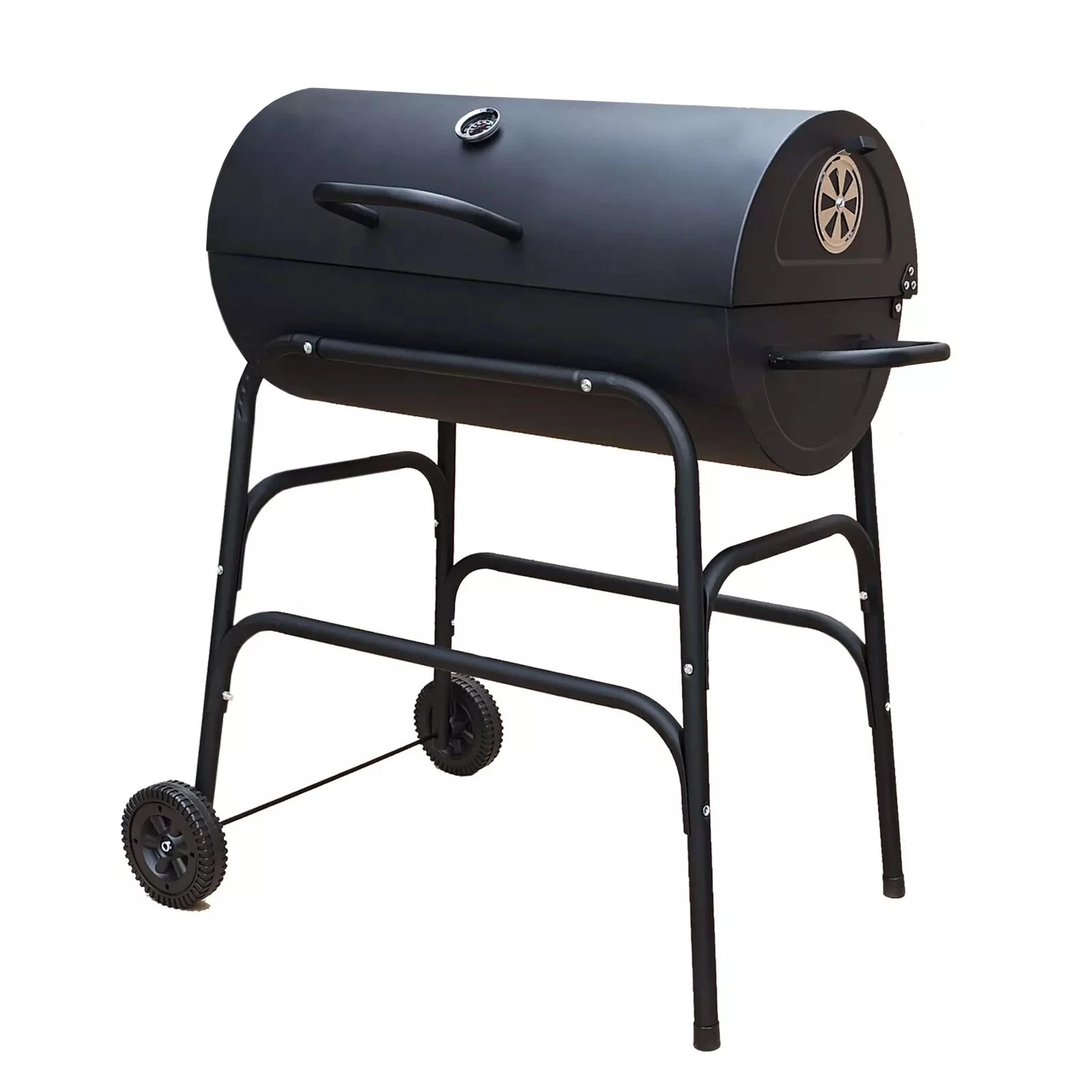 Large Oil Drum Charcoal Bbq Grill Smoker Cart Barbecue Rack Portable Wheel Stand
Opens in a new wind