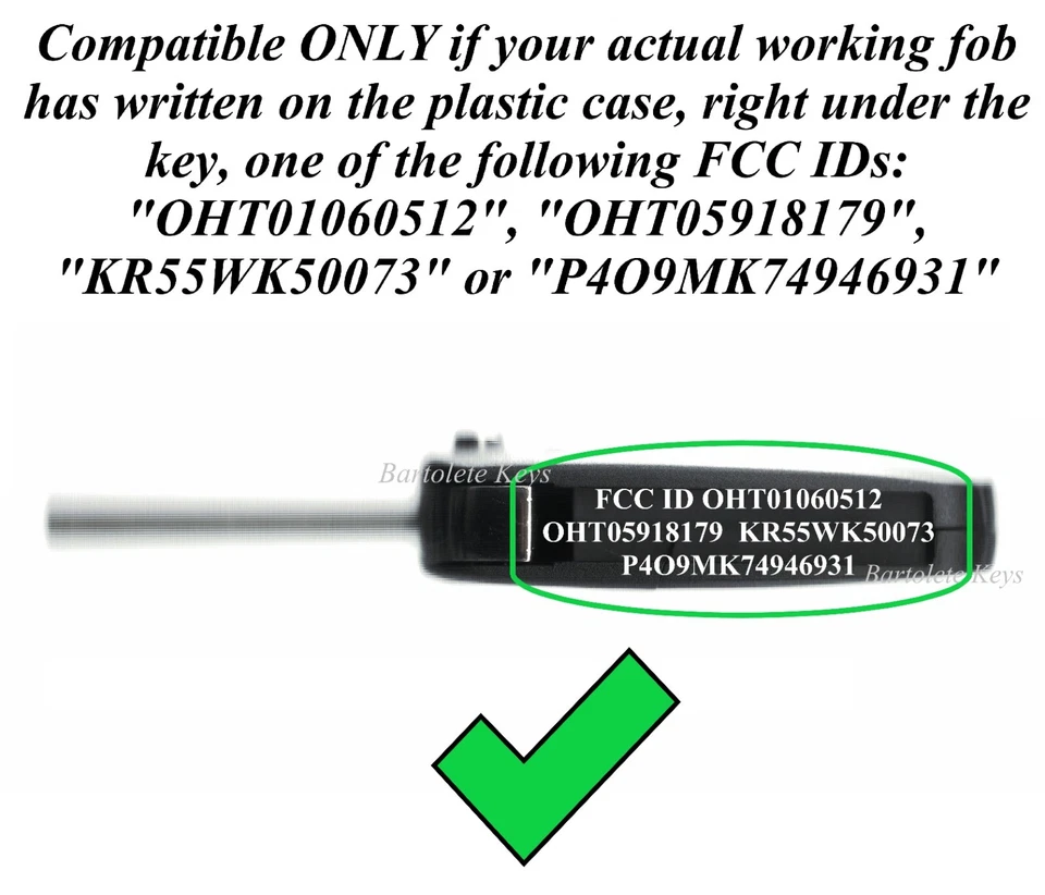 Remote Control Car Key Fob Fits 2014 2015 2016 Chevrolet SS Push To Start PEPS Foto 4 de 4