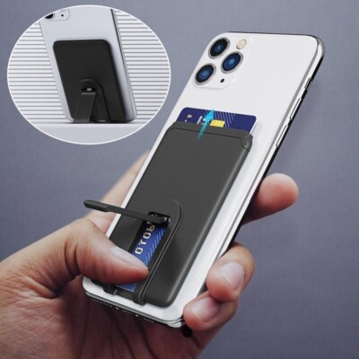 Smartphone Handy Kartenhülle Silikon selbstklebend Card Case Holder Ausweisetui