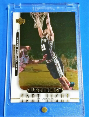 TIM DUNCAN UD OVATION SPOTLIGHT PREMIUM FOIL INSERT CARD SPURS HOF 