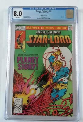 Marvel Premiere 61 cgc 8.0 Star-Lord Bronze Age Marvel Comics 1981  white pages 