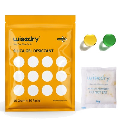 10g x 30 Packungen Silica Gel Sachets Beutel mit Orangenperlen Feuchtigkeitsa...