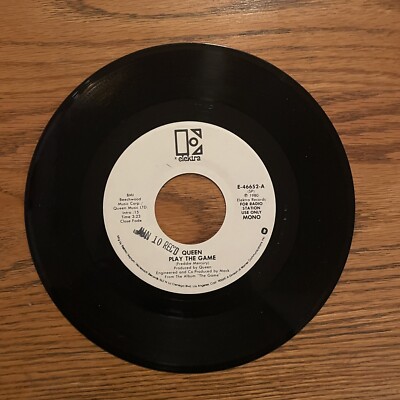 QUEEN - PLAY THE GAME, ELECTRA E-46652, W L PROMO, 45 RPM, 1980