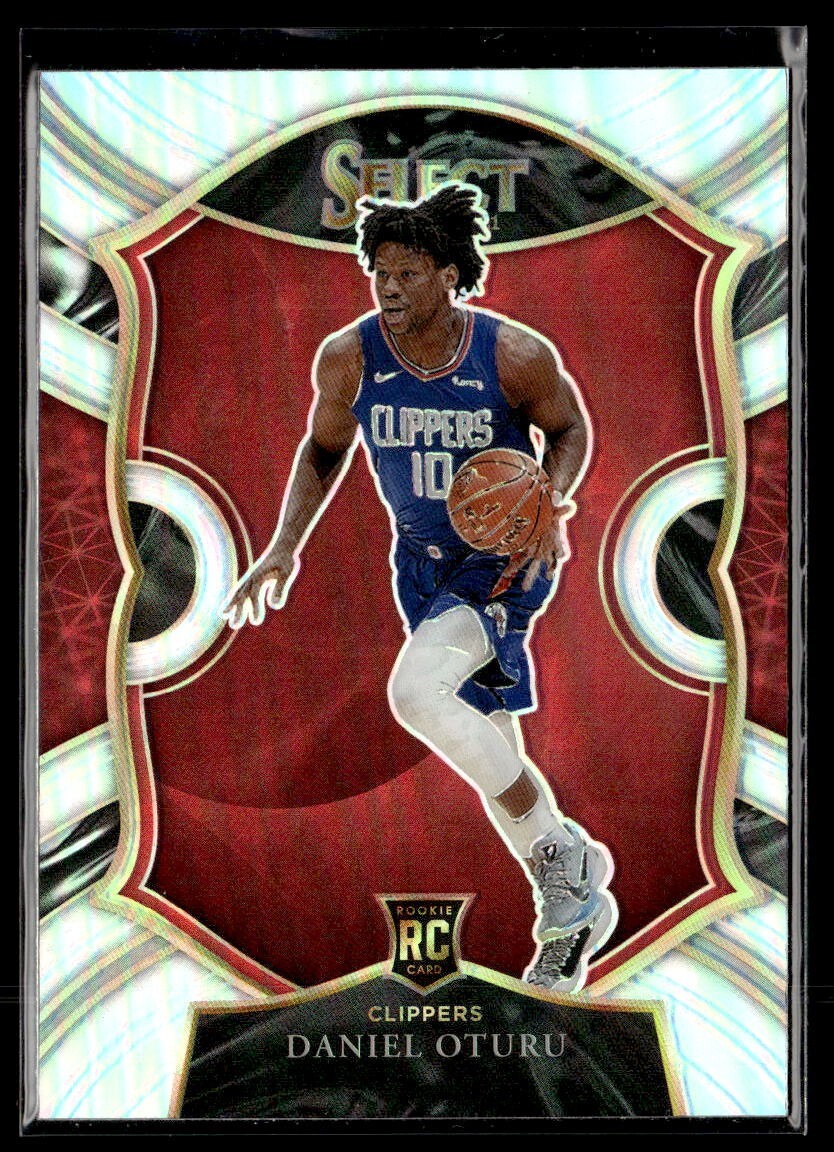 2020-21 Panini Select Daniel Oturu Silver Prizm RC #93 Los Angeles Clippers