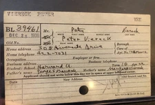 Peter Viereck / ￼Famous writer/author signed, 1936 Library Court New York