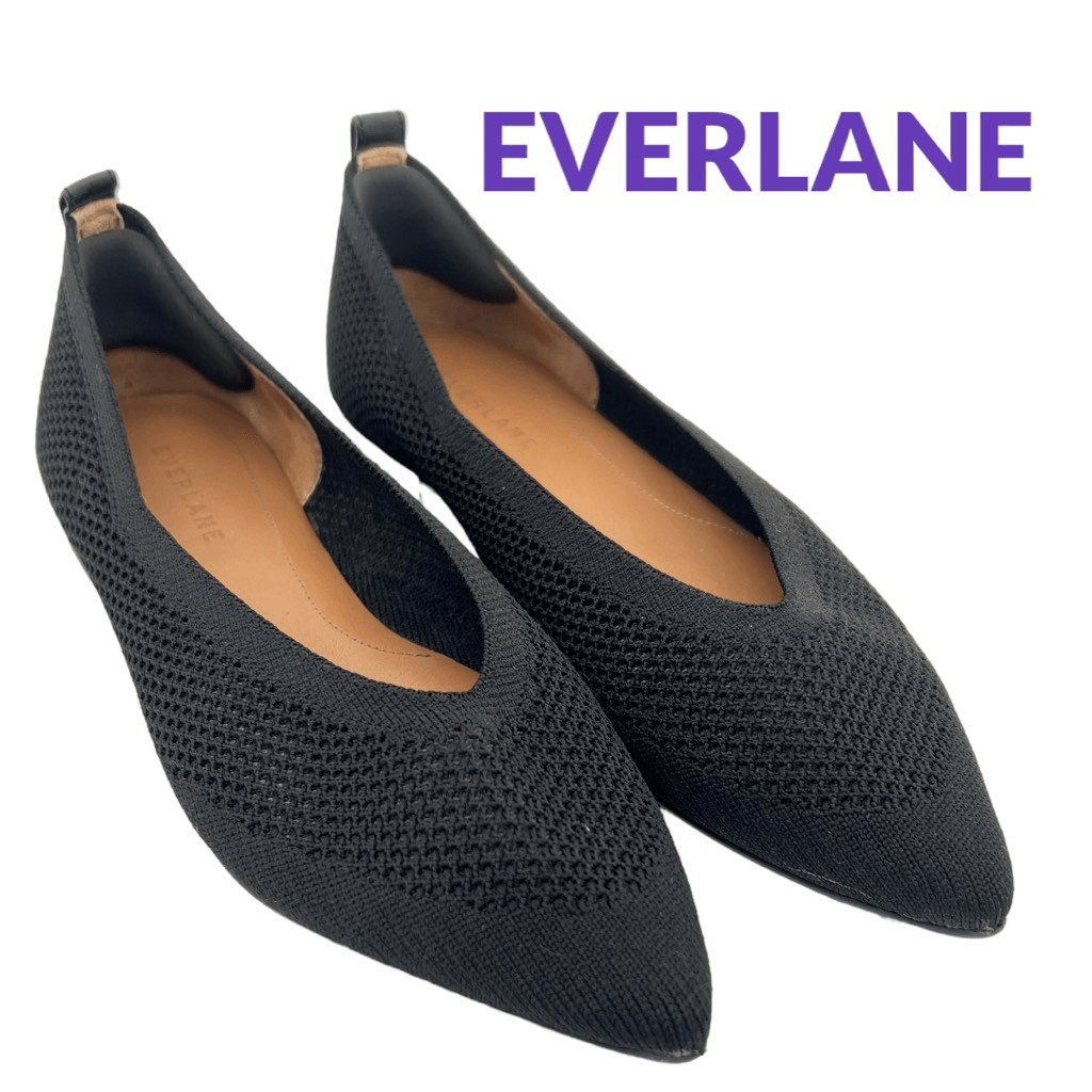 Everlane The 40-Hour Flat in ReKnit Women’s Black Comfortable Pointed  Toe