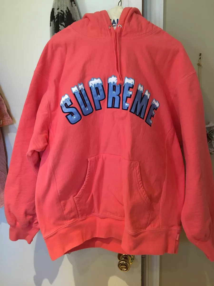 supreme coral hoodie