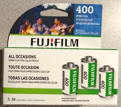 Fujifilm Fujicolor 400 ISO Color Negative Film 35mm Roll Film, 36 Exposures, 3pk