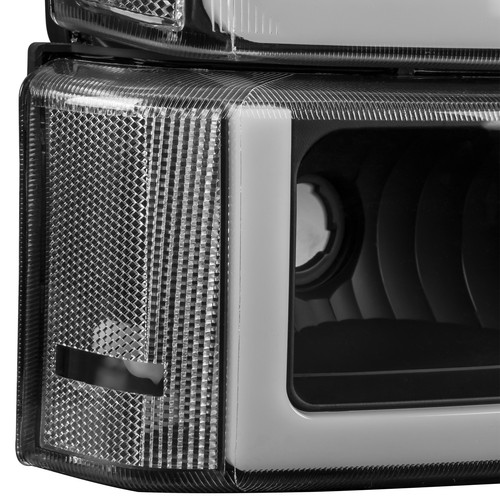 For 2003-06 Silverado 1500 2500 HD 3500 Headlights Black + Bump Light LED DRL - Picture 13 of 19