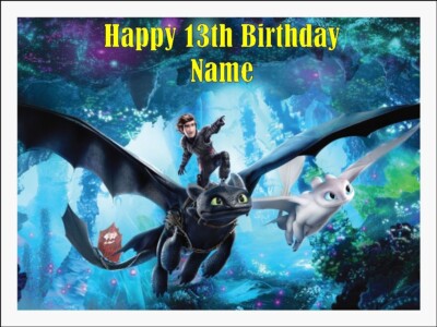 How To Train Your Dragon Edible Cake Toppers Icing Cake Decorations (3 Sizes)