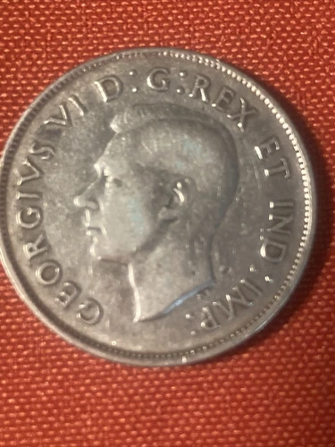 1941 Canada 50 Cents King George VI Silver coin .800 fine