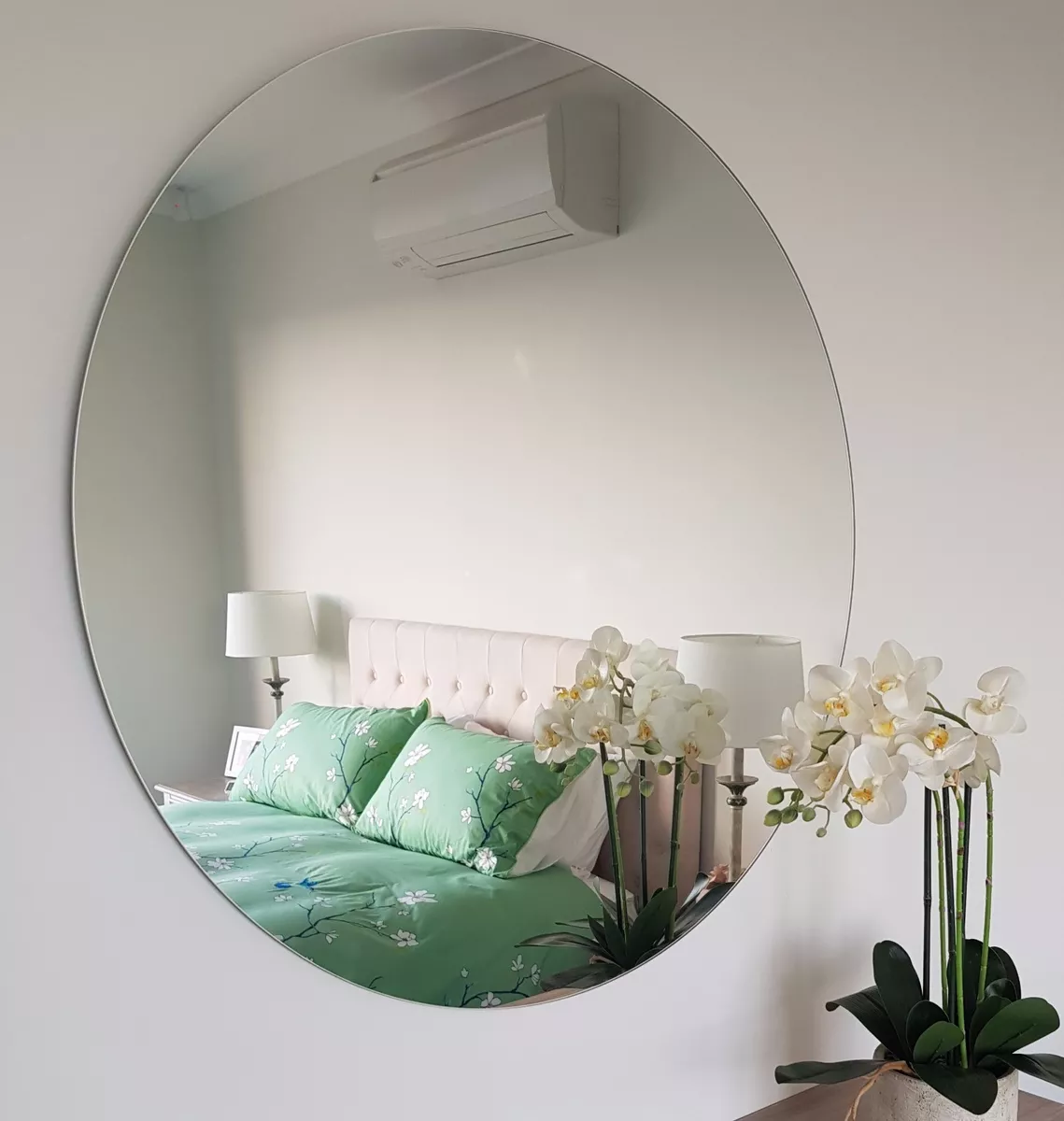 Frameless mirror on sale