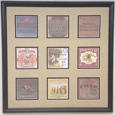 Diana, Pointer, Nitro, Xpert etc old shotgun shell boxes replica framed display 