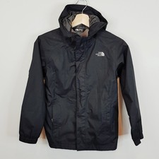 The North Face Boys Black Resolve Reflective Hooded Jacket Size M  10 - 12 