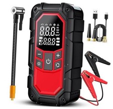 Jump Starter with Air Compressor,Car Battery Jump Starter 9.0 Black