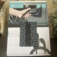 LECTRON LEVEL 1 PORTABLE EV CHARGER SAE J1772 110V15Amps 16ft NEMA 5-15 PLUG NIB