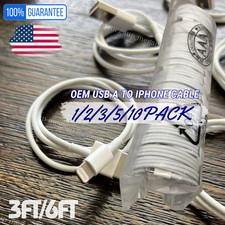 1-10 Lot USB A To iPhone Charging Cable For iPhone 6 8 SE XR XS 11 12 13 14 Cord