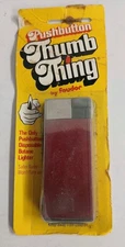 Feudor Vtg Pushbutton Thumb Thing Disposable Butane Lighter