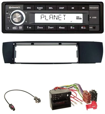 Continental USB 1DIN AUX DAB MP3 Autoradio für BMW X3 (E83 2004-2010) seitlich - Bild 1 von 4