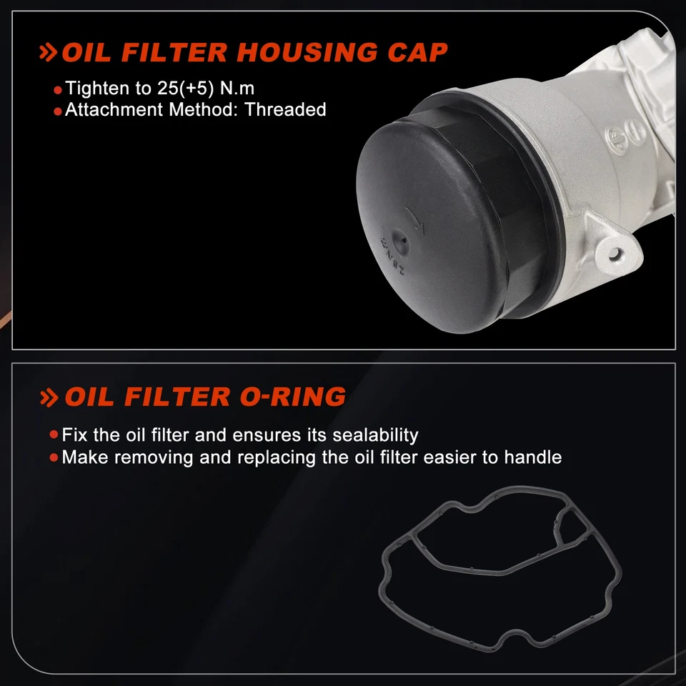 Oil Filter Housing 642180141 for Mercedes-Benz Dodge Freightliner Sprinter 2500 - Image 4 of 4
