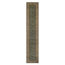 3'1"x16' Blue Tebraz Revival Hand Knotted New Zealand Wool 300 KPSI Runner Rug