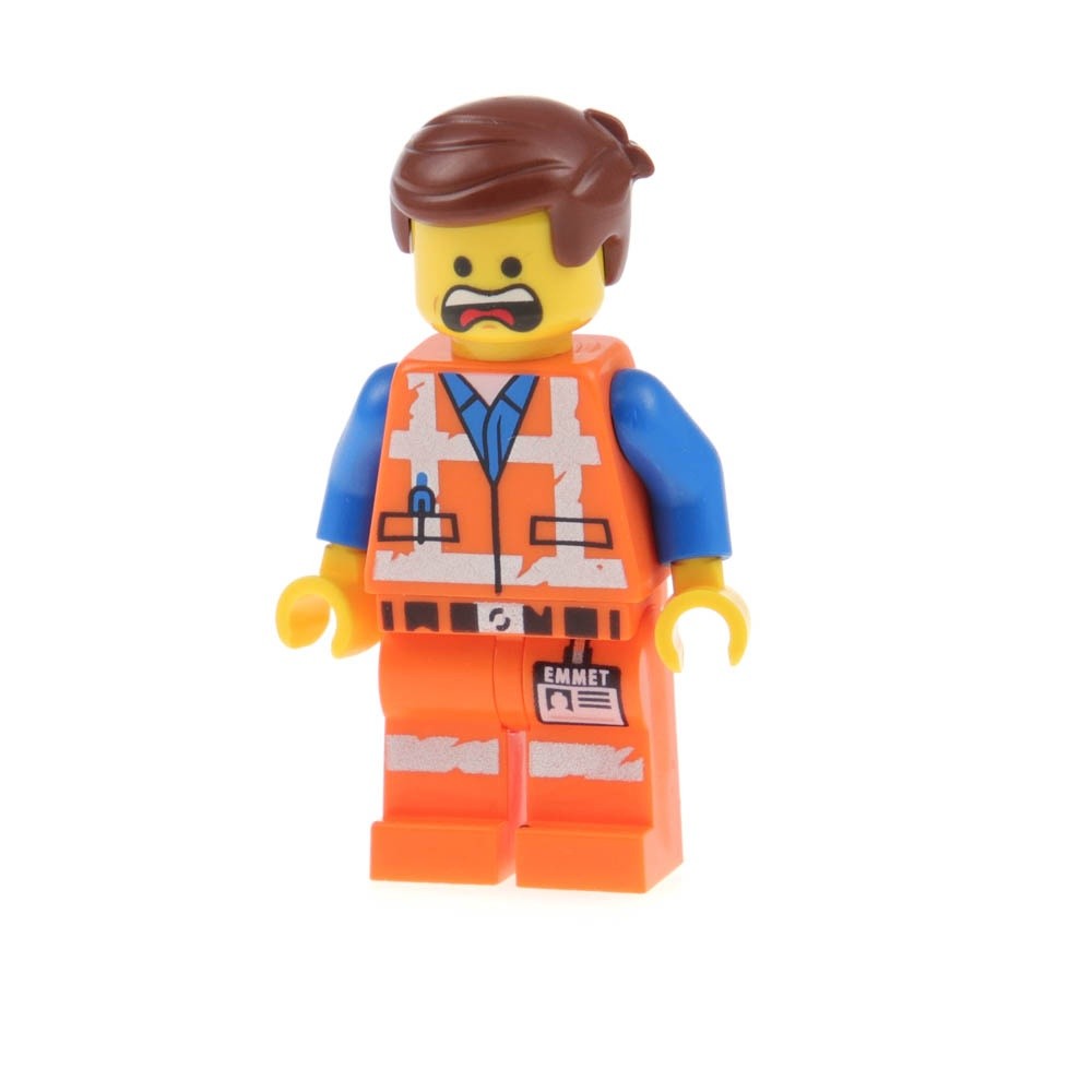 1x Lego Minifigure The Lego Movie Emmet Double Face Worn Uniform TLM113