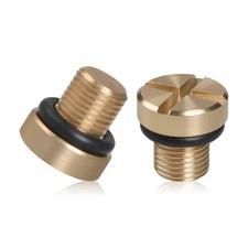 2x Engine Coolant Hose Bleed Screw Plug Brass Fits for Land Rover LR4 2010-2016