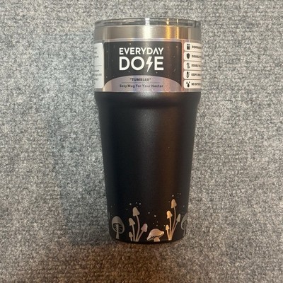 NEW Everyday Dose Tumbler 16 oz Black Stainless Steel Insulated Double-Walled