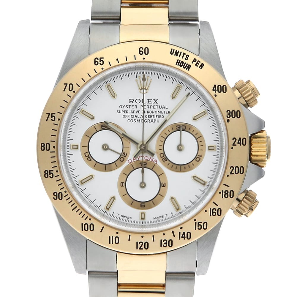 Number ROLEX 16523 white Cosmograph hand Daytona mens U second - vintagewatches.pk