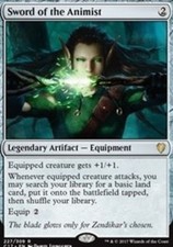 Light Play, English MTG Regular Sword of the Animist Commander 2017 Magic the Ga