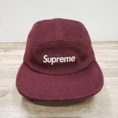 Supreme Loro Piana Hat Cap Strap Back Mens One Size Red Wool Flannel 5 Panel