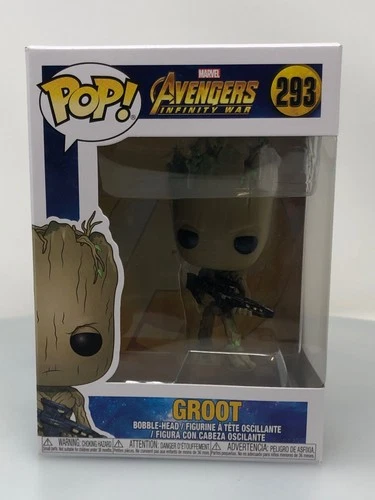 Funko POP! Marvel Avengers: Infinity War Groot with Blaster #293 NOT MINT