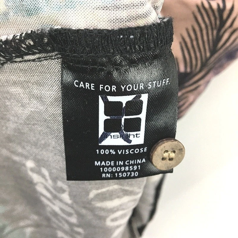 Insight 'Dark Days' Button-Up Black Patterned Short Sleeve Shirt Mens Size M - image 4 of 4