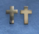 US ARMY & BRITISH  CHAPLAIN COLLAR BADGES GILT PLATED METAL PAIR