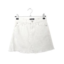 DL1961 Jenny Mini Skirt Girls 10 White Denim Frayed Raw Hem